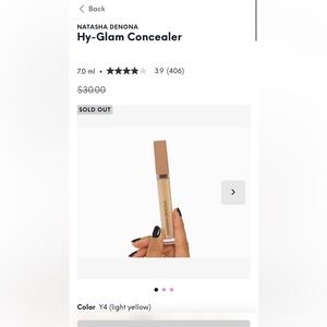 Natasha Denona Hy-Glam Concealer in Y4 (Light Yellow)
